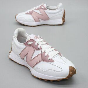 New Balance Ladies 7.5 B 327 Golf Shoes White Pink Athletic Sneakers - WG327WPK